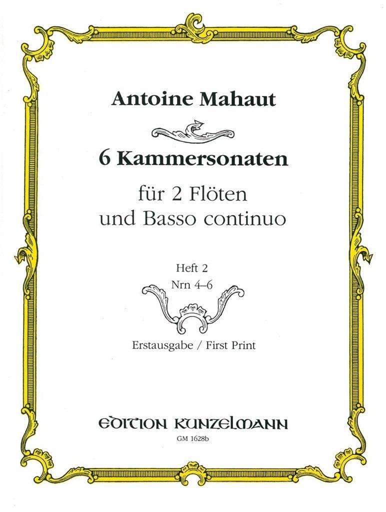 6 Kammersonaten Für 2 Flöten und Basso Continuo